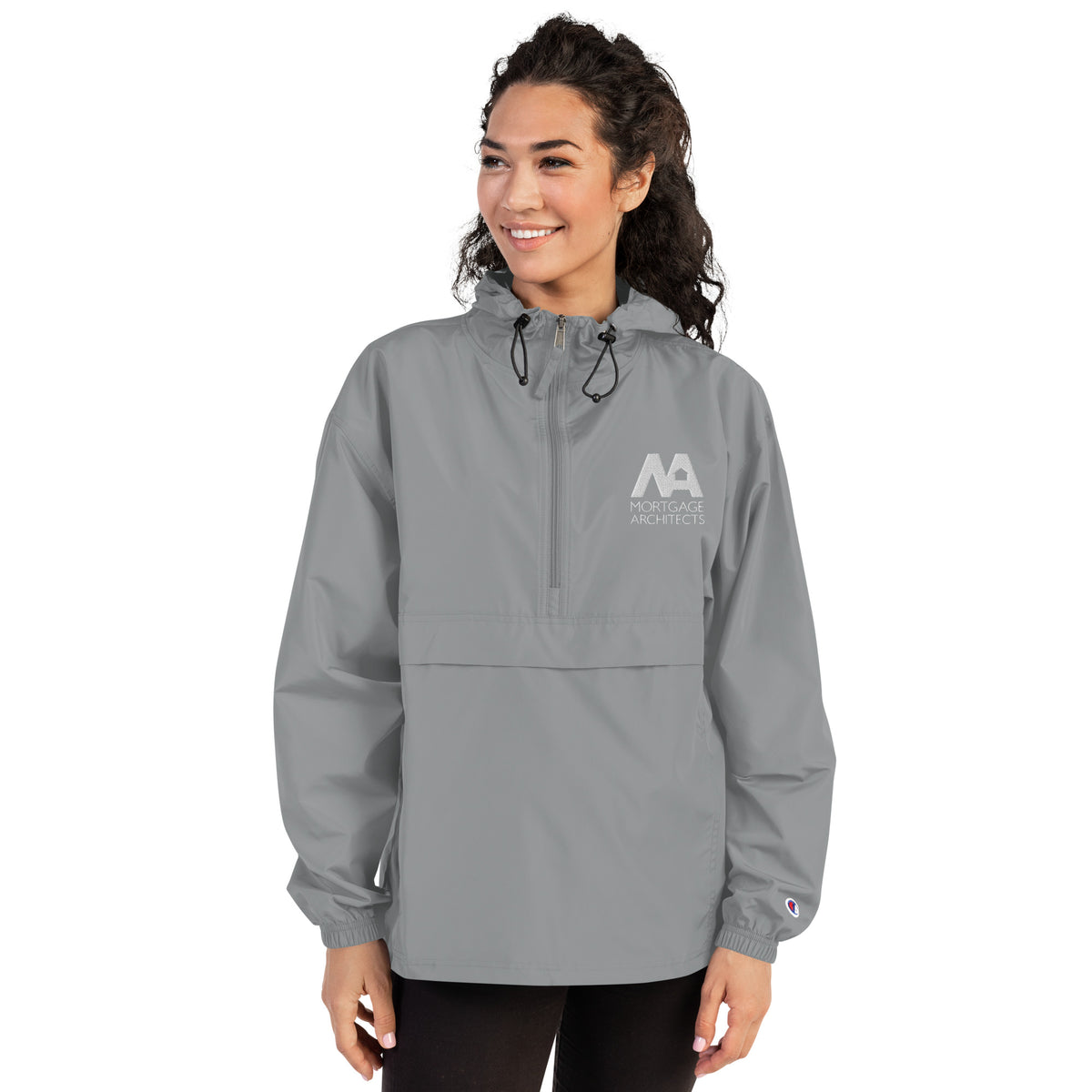 Wordmark Embroidered Champion Packable Jacket – Dominion Media Corp