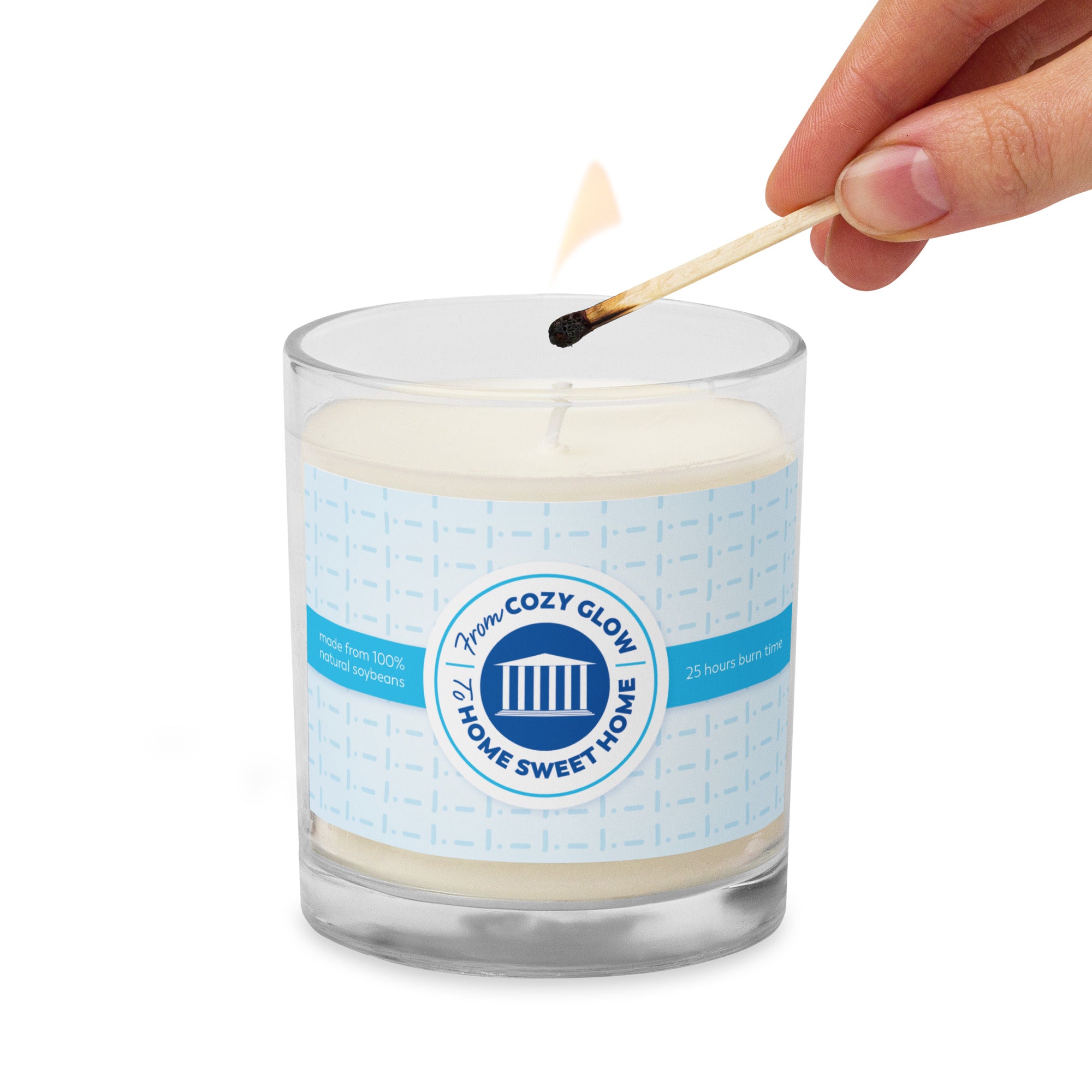 Glass jar soy wax candle main image 0